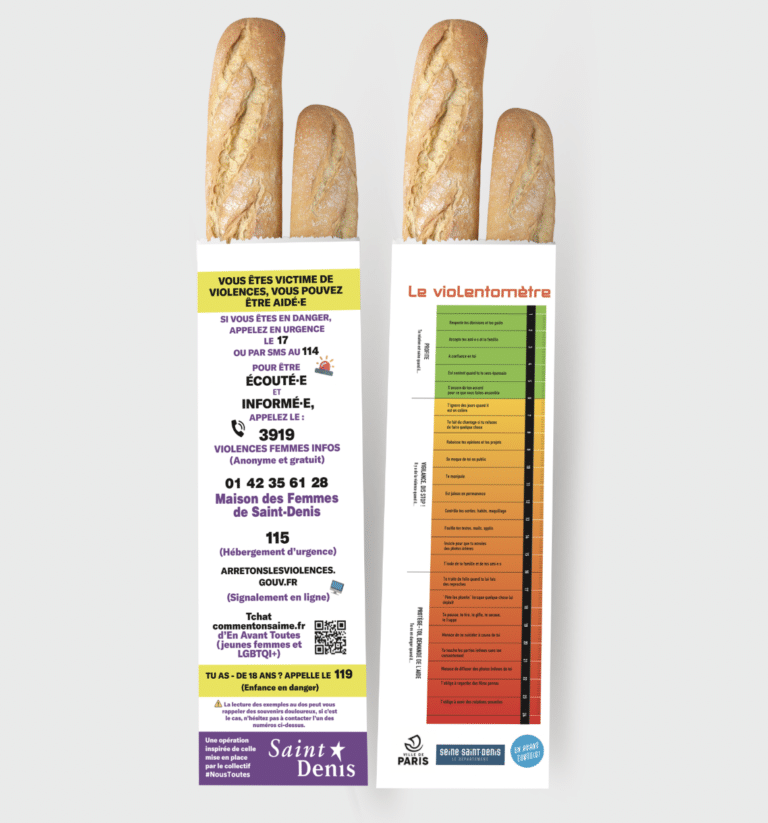 Camapagne sacs baguettes publicitaire Ville de Seine Saint Denis