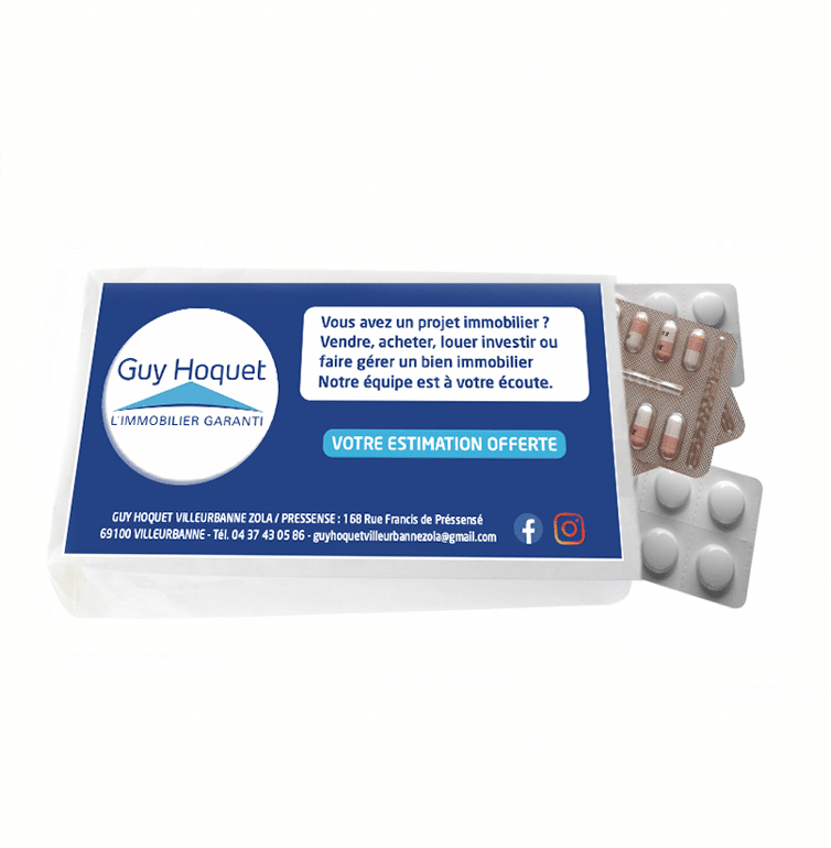 Guy Hoquet sacs pharmacies publcitaire