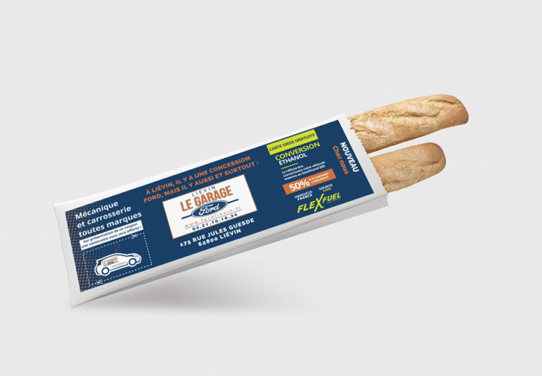 Le Garage Ford campagnes sacs baguettes personnalisés