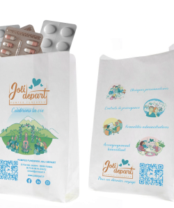 sac pharmacie publicitaire Pompes funèbre Joli Départ