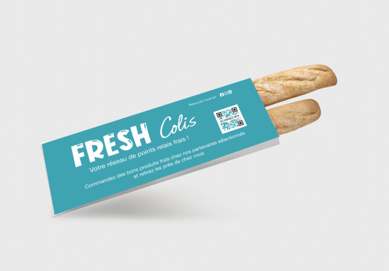 sac baguettes publicitaire Fresh Colis
