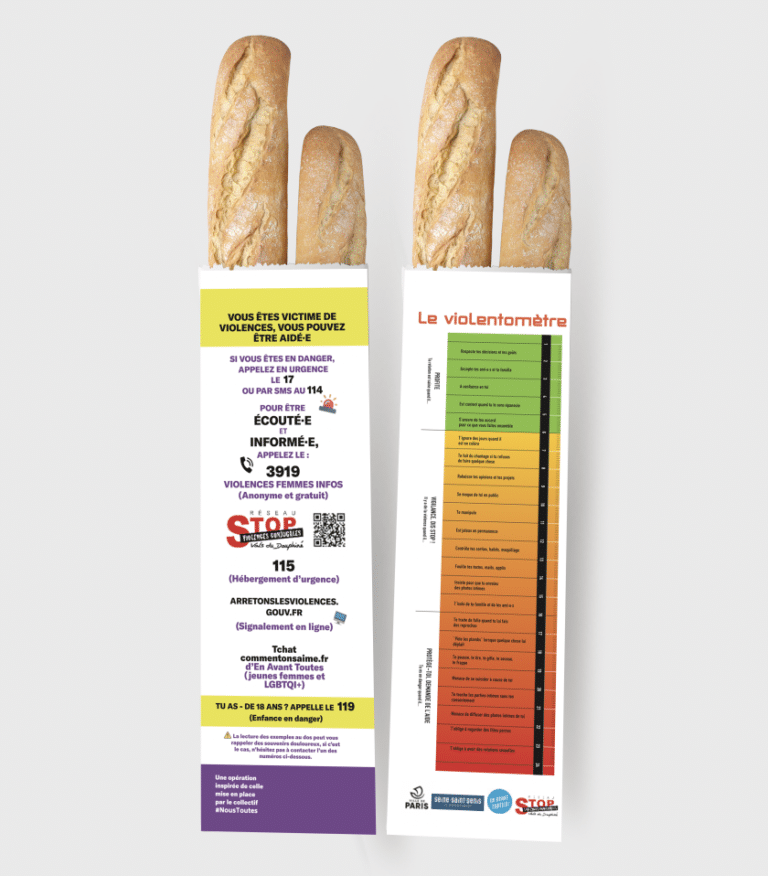 sacs à pains personnalisés Association Femmes debout