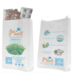 sac pharmacie publicitaire Pompes funèbre Joli Départ